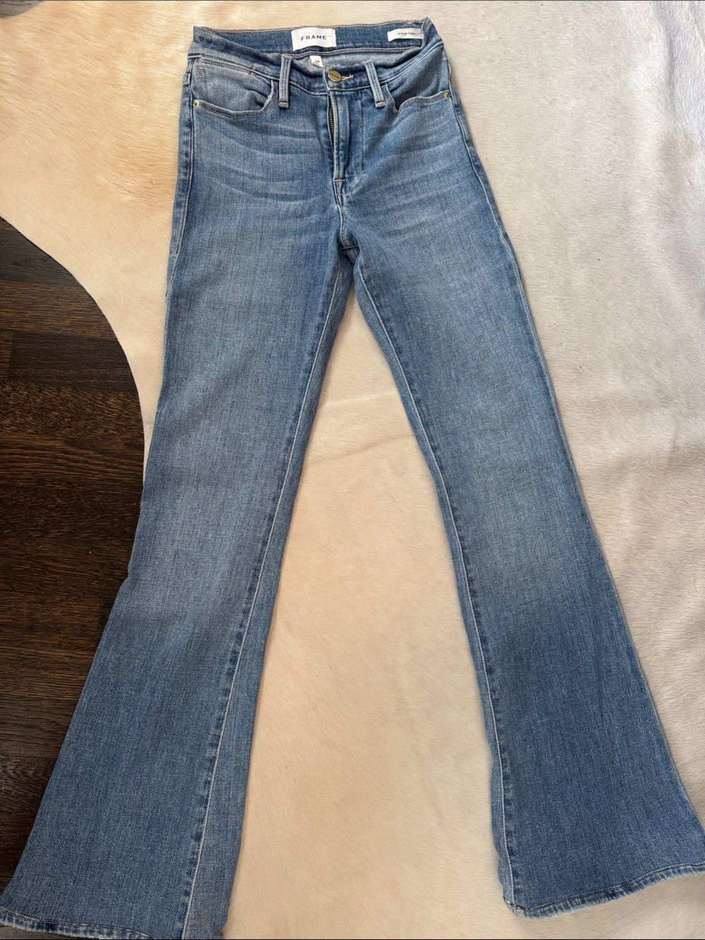 Frame Denim Light Blue Flare Jeans
